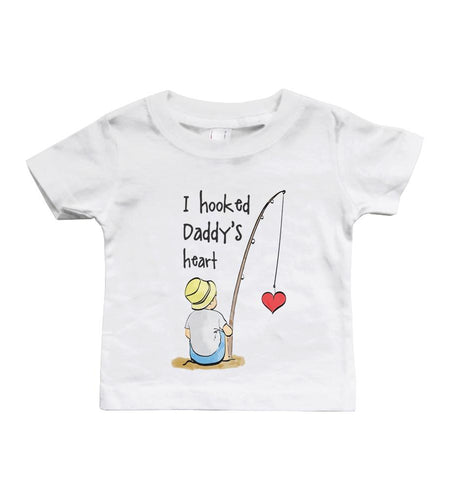 I Hooked Daddy's Heart Baby Shirt