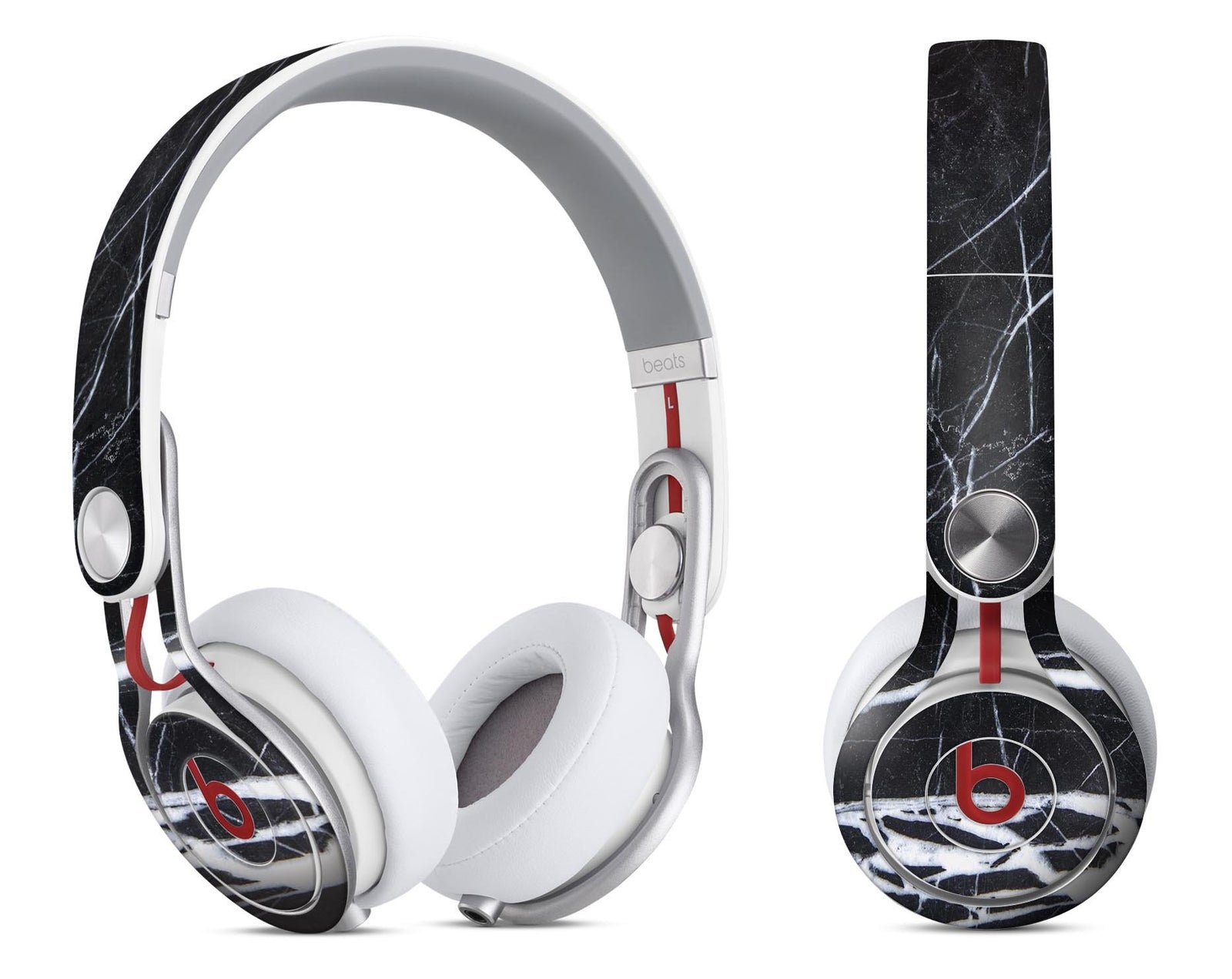 Natural Black & White Marble Stone - Full Body Skin Decal Wrap Kit for