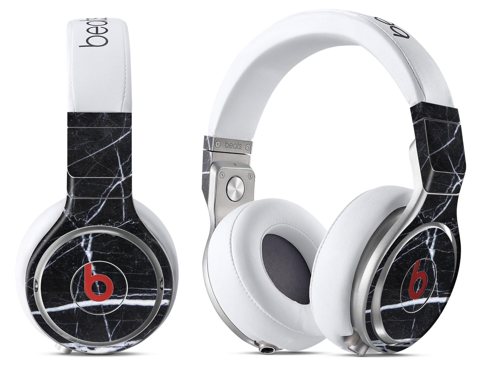 Natural Black & White Marble Stone - Full Body Skin Decal Wrap Kit for