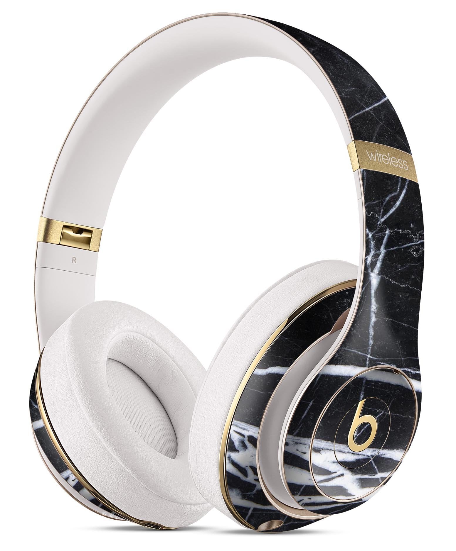 Natural Black & White Marble Stone - Full Body Skin Decal Wrap Kit for