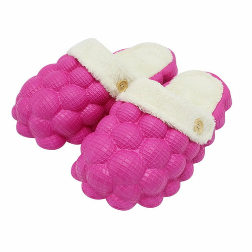 Load image into Gallery viewer, Non-slip Warm Cotton Bubble Home Slides Beige/Pink/Black/Blue/Yellow
