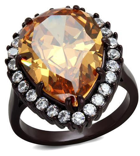 Women Stainless Steel Cubic Zirconia Rings TK2675